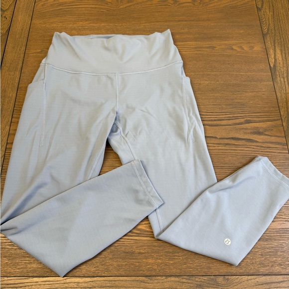 Lululemon Light Gray/Blue Leggings - Picture 1 of 6